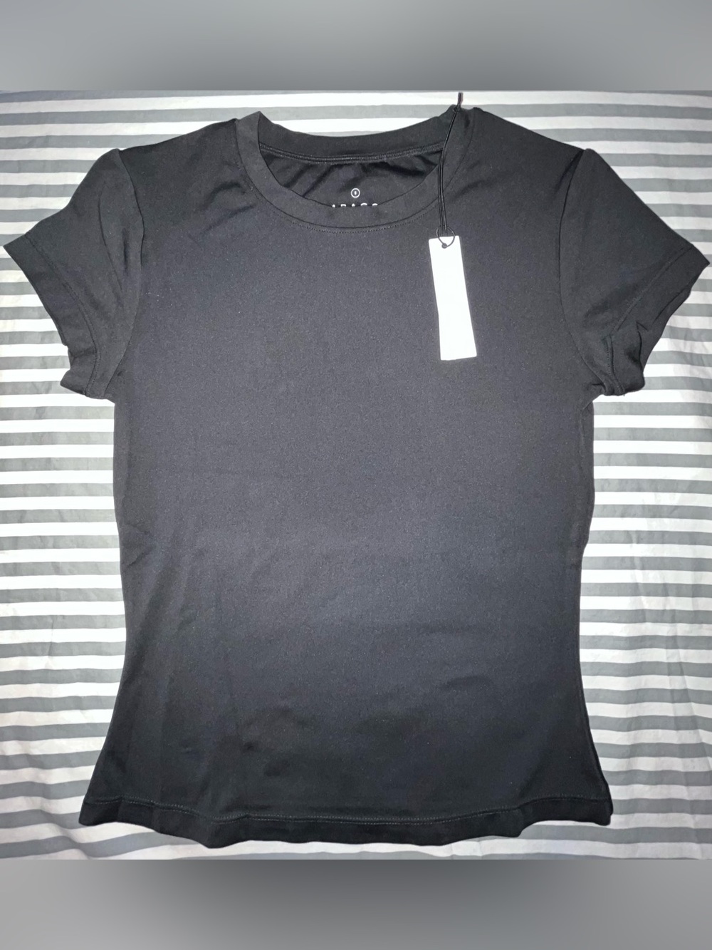 Paragon Fitwear Reluna Full Length Short Sleeve Top in Black Size S